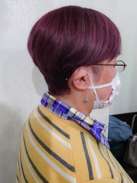 フォックスヘアー(fox.hair) ナチュラルショートヘア＋デザインカラー/fox.hair