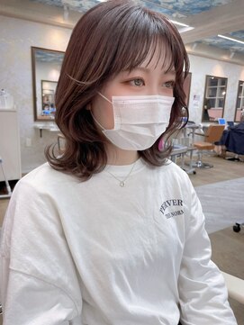 フィガロ ウメダ(FIGARO UMEDA) 【ワンホン3Dボブ】ミディアム×ベージュカラー