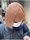 2389透明感外国人風カラーオレンジベイビーピンクネオンカラー