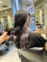 ヘアサロン ガリカ 表参道(hair salon Gallica) 【miko】韓国風デザインカラー/ホワイトラベンダー×ブラック