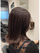 アフロディーテ 銀座(APHRODITE GINZA) ミディアム/デザインカラー/斜めバング/シルキーベージュ/銀座