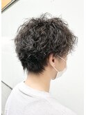メンズマッシュパーマツイストスパイラルパーマツーブロック