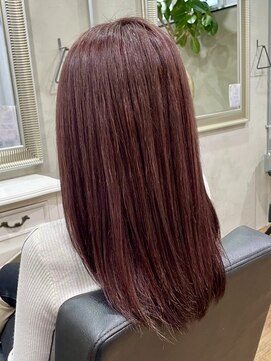 ロナバイソル(lona by SoL) 美髪ストレートカット/ダークレッド