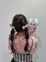 ツイン編みおろしヘア＊