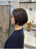 〆ボリュームが気になる方に！前上がりボブ