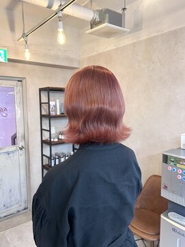 アジールヘア 東上野店(agir hair) 20代可愛いブリーチローズピンクイルミナカラー【上野】