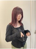 色持ちのいいチェリーレッドカラー◎
