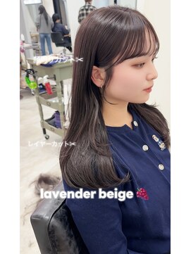 ガーランドウメダ(Garland umeda) レイヤーカット＿ラベンダーベージュ＿　担当　垣内　9057