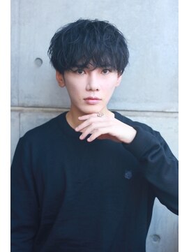 リノ 吉祥寺(Lino kichijoji) 黒髪マッシュ無造作ブルーブラック吉祥寺