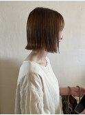 ぱつっと切りっぱなしボブ