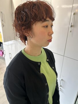 ジェムバイアルテフィーチェ(gem by artefice) オレンジ×マッシュパーマ