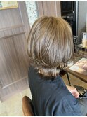 春先取りオリーブカラー×レイヤーカット