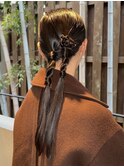 【徳岡】ヘアセットタイトツイン　アレンジロングヘアセット