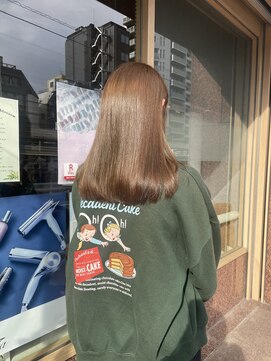 ブロッサム 東中野店 ブリーチなし秋色カラーオリーブカラーミディアムレイヤー