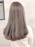 ミニウルフチェリーブラウンブリーチなしレイヤー韓国前髪/銀座