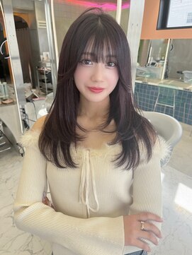 ロンド ストラーダ 心斎橋(Lond strada) くびれヘア×アプリコットオレンジ×美髪［髪質改善/縮毛矯正］