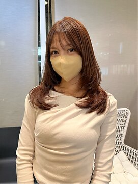 【DIFINO 青山】レイヤーカット/顔まわりカット/ブラウン