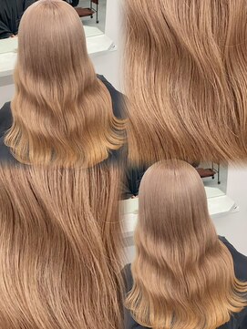 ベレーザ 渋谷(BELEZA) 17182ブリーチ&ダブルカラーミルクティーモーブブラウン