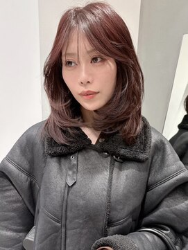 ソル 栄矢場町(SOL) ミディアムレイヤー/ミルクティーブラウン/レッドブラウン