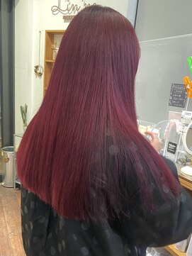 リンネテラス(Lin'ne terrace) ダブルカラーで作る深みのあるレッドカラー♪/ぷつっとカット