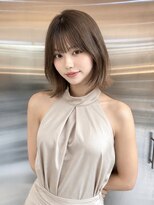 シー バイ ロンド 新宿(Sea by Lond)&nbsp;ワンホンレイヤ ー×ダークブルー[デジタルパーマ/ボブ/韓国]