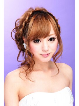 ヘアーセットサロン ピンキー(Hairset Salon Pinky) 編み込みナチュラルアップ