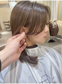 20代30代40代髪質改善レイヤーカットベージュ艶感ストレート 