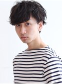 波巻き マッシュパーマ 黒髪 束感ショート【札幌】