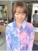 透明感カット × 小顔ショート（田岡）