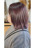 白髪も活かせる、ピンクラベンダーカラー