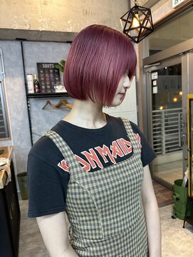シールドヘアー 沖縄 新都心(C'LD Hair) 【C’LD 】ピンク/小顔/タッセルボブ/オルチャンボブ/ミニボブ