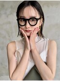 ギリギリ結べる長さが可愛い切りっぱなしボブ