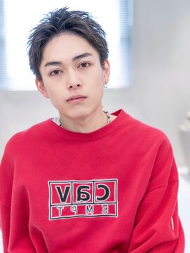 メゾンバイハバナ(maison by HAVANA) メンズ束感ベリーショートアッシュブラックスパイキーショート