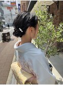 訪問着ヘアセット 着付け
