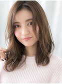 乾かすだけ大人美人グレージュレイヤーロングp小山20代30代40代