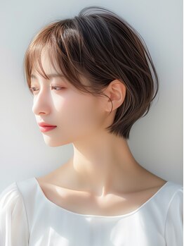 アノ 成城(ano)の写真/透明感×小顔に見えるショートスタイル☆ご自宅でも簡単セットでサロンの仕上がり◎