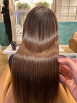 メルティカラーフェミニンロング似合わせカット髪質改善縮毛矯正