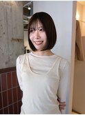 ボブ/ストレートパーマ/ブラウンカラー/前髪/丸の内/伏見/名古屋