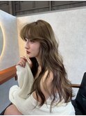 ミニウルフチェリーブラウンホワイトグレージュフェザーパーマ