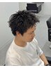 カット+スパイキーパーマ+カラー［静岡/メンズカット/メンズパーマ/メンズ］