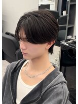 メンズサロンコンマ(men's salon ,)&nbsp;柔らかセンターパート×ナチュラルマッシュ