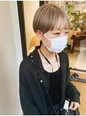 【WATER】ショートカット　ハイトーン　ミニボブ/表参道.南青山