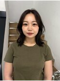【YOKE】レイヤーボブアッシュブラウン顔周りカット髪質改善