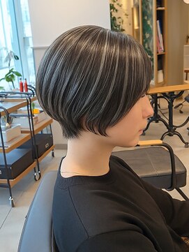 ヘアーカッティングガーデン ジャック モアザン 梅田店 ボブ/ショートボブ/ハイライト/30代/40代/大人女性/白髪ぼかし