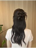 【中里恵梨】カチモリヘア/ハーフアップ/ヘアセット/二次会/博多