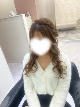 クラン 梅田店(clan) サイドお団子ハーフアップ