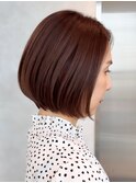 横浜西口イルミナカラーレイヤーボブウルフショートヘアベージュ