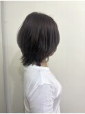 オーキッドカラー×丸みレイヤーショート