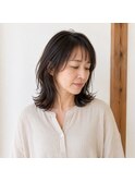 ミセスナチュラルレイヤーミディアムボブ　20代 30代 40代 50代