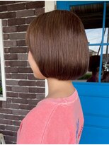 アズグロウ エクラ(AS GROW 'eclat) アプリコットオレンジ丸みシルエットの美ボブ